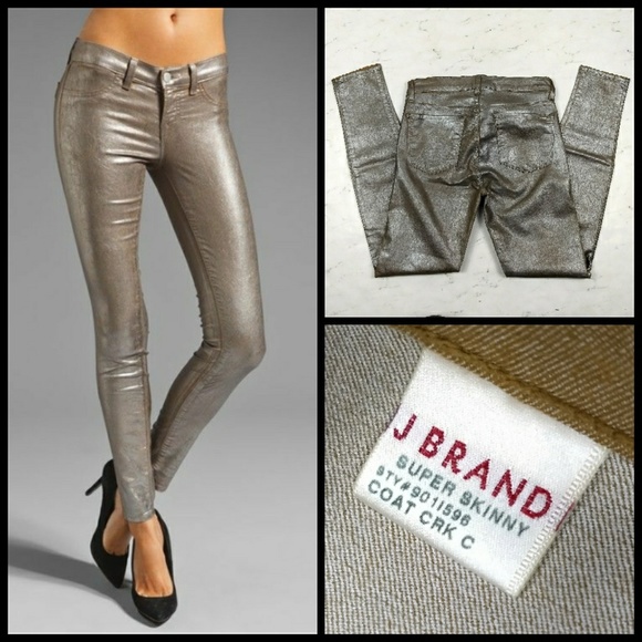 silver coated jeans